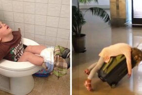 50 забавных доказательств того, что дети могут уснуть где угодно