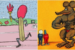 Весёлые карикатуры «Бесэдера?» про Олимпийские игры