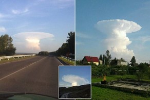 Апокалипсис сегодня? Облако в форме гриба, напоминающее ядерный взрыв, испугало сибиряков