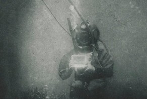 Первый подводный портрет в мире, снятый в 1899 году