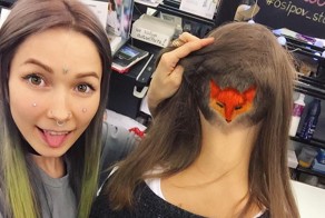 Радужный кот: необычные прически парикмахера из Санкт-Петербурга