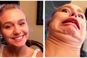 Девушки развлекаются, публикуя в инстаграме свои гримасы