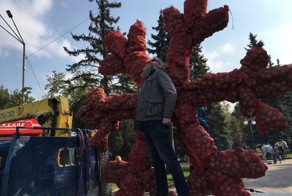 В центре Красноярска появится снежинка из картофеля