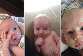 Невероятно выразительные выражения лица совсем еще маленького мальчика
