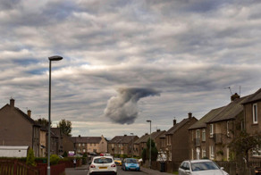 Настоящий кулак Бога сняли в небе Шотландии