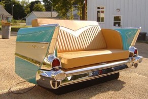 Как старые авто превращаются в красивую мебель (23 фото+3 видео)