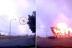 Видеорегистратор очевидца запечатлел момент крушение самолёта на Мальте