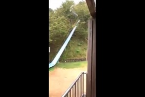 Вот она, горка для настоящих самураев или камикадзе!