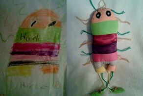  Игрушки, сшитые по рисункам детей (53 фото)