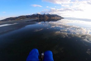 Завораживающий полет на параплане над Большим Соленым озером