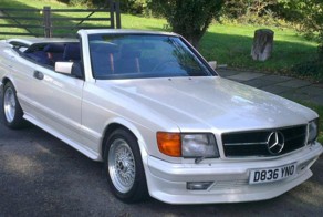 Редкий кабриолет Mercedes-Benz 500SEC C126 с жесткой крышей