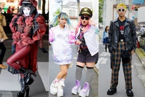 Модные персонажи на улицах Токио