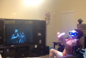 Вот что виртуальная реальность с неподготовленным человеком творит!