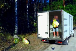 Поляк с помощью дрона заставил водителя убрать мусор