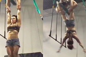 Завораживающая тренировка цирковых гимнастов