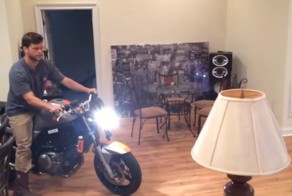 Почему гостиная - не лучшее место для испытания мотоцикла 