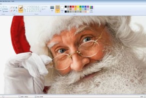 Невероятно реалистичное изображение Санта-Клауса, нарисованное в Paint
