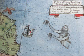 Морские чудовища на картах мира