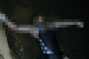 Припухшая утопленница на берегу