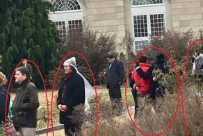 Саакашвили на инаугурации Трампа за забором (доказательство)