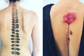 Нежные ботанические татуировки, вдохновленные природой