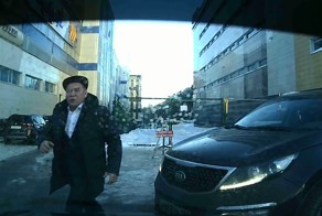 Конфликт водителей с применением газового баллона