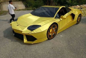 В Малайзии сделали  копию Lamborghini из бумаги