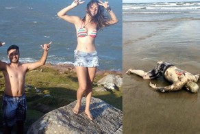 Молодую пару унесло в океан