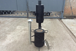 Печь для казана с коптильней