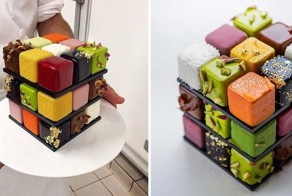 Потрясающие тортики в виде кубика Рубика, изготовленные одним из лучших кондитеров в Европе