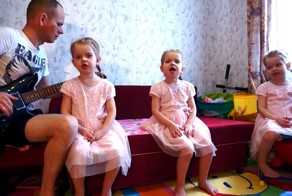 Песенка про папу в исполнении тройяняшек
