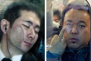Токийское метро в час пик в фотографиях Майкла Вульфа