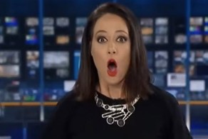 Ведущая не заметила, как вышла в прямой эфир