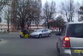 Авария с участием мотоциклиста в Гродно