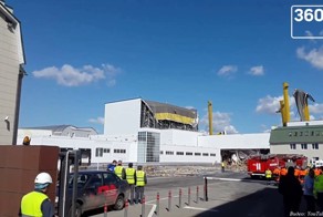 Опубликовано видео с места обрушения склада Pepsico в Лебедяни