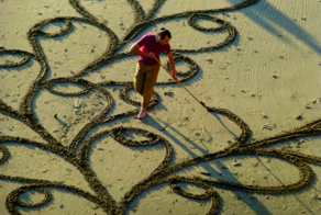 Рисунки на песке