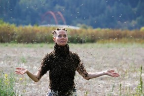 45-летняя американка носит на теле 12 тысяч пчел, чтобы исцелять людей