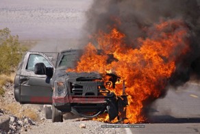 Во время тестов полностью сгорел пикап Ford