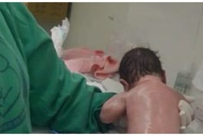 Малыш начал ходить, едва успев появиться на свет
