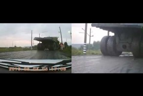 Взрыв колеса у белаза
