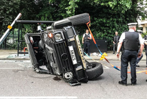 В Лондоне перевернули Gelandewagen Brabus G500 Squared