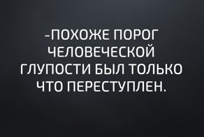 Когда исчерпаны все варианты глупости, женщину осеняют новые