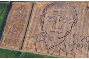 Итальянский фермер с помощью трактора нарисовал 135-метровый портрет Путина 