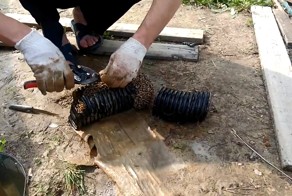 Ёжик застрял в трубе