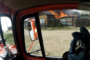 Работа начальника караула на пожаре
