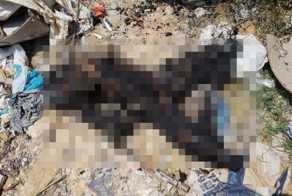 Обугленное тело женщины на свалке