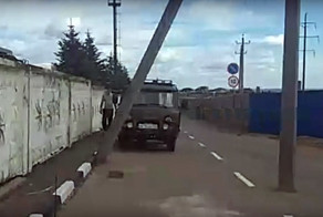 Дорогу внутри столба проложили в Нижегородской области