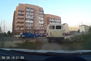 Погоня за пьяным водителем на УАЗе в Тюмени