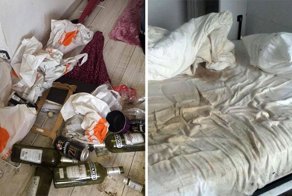 Как выглядит комната после самого худшего гостя в истории