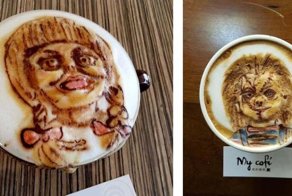 3D-ужасы на кофе из молочной пены или кофе с тараканами